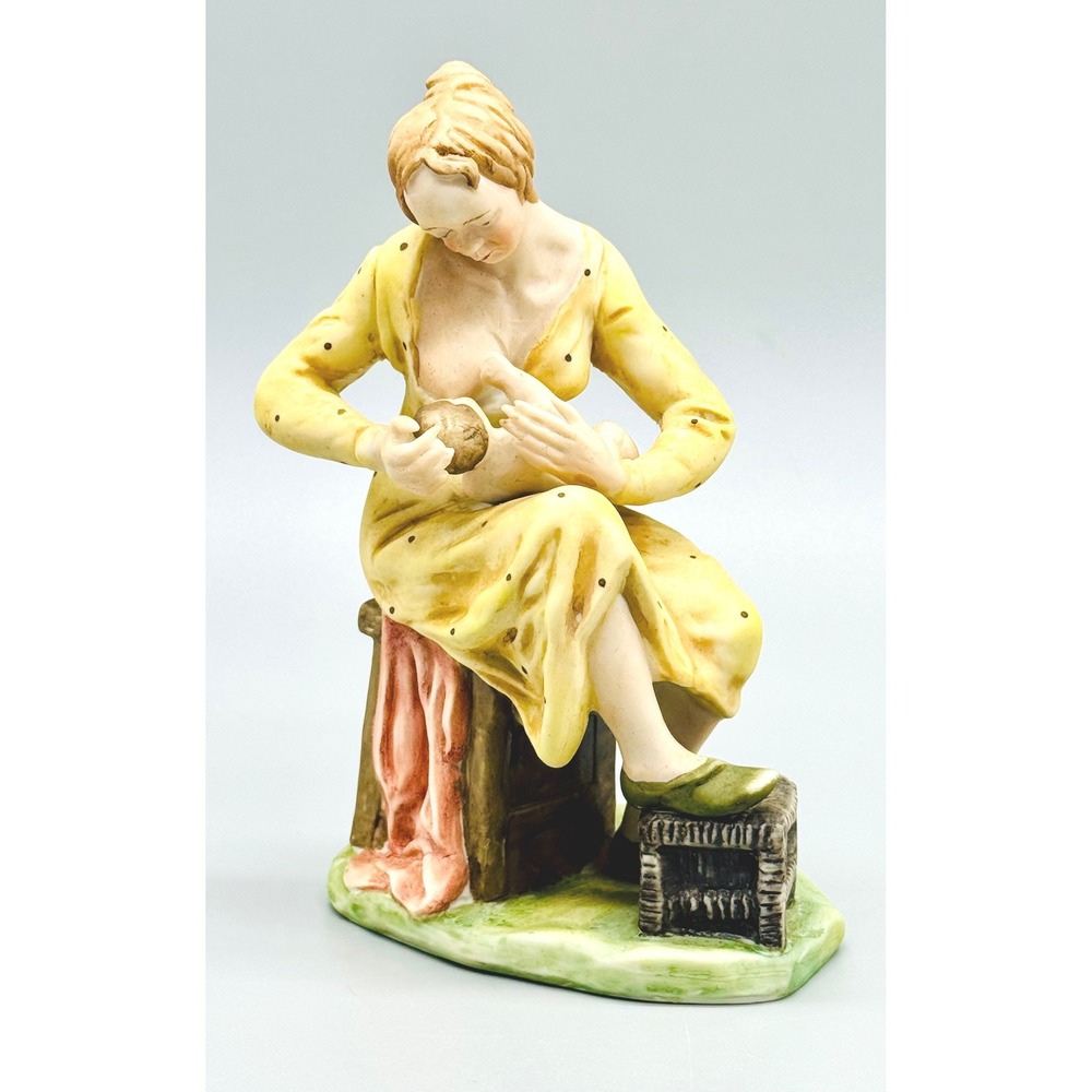 Arnart Bisque Nursing Breastfeeding Mother Baby Porcelain Figurine‎ 8314 Japan